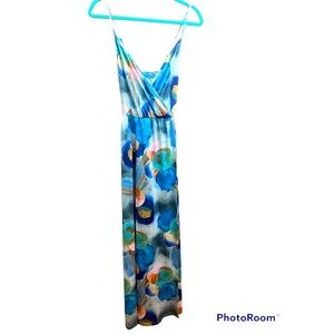 ININ- LONG BLUE PRINT DRESS